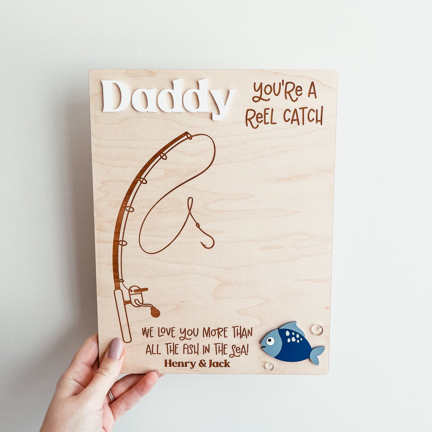 Father's Day Fishing DIY Handprint Sign