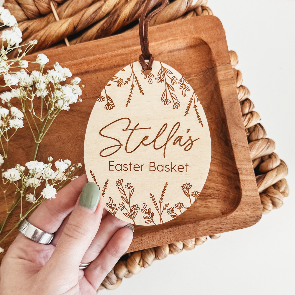 Wild Flower Easter Egg Tag
