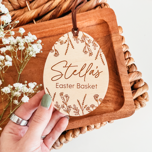Wild Flower Easter Egg Tag