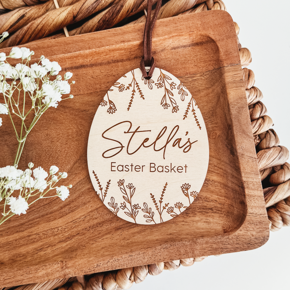 Wild Flower Easter Egg Tag