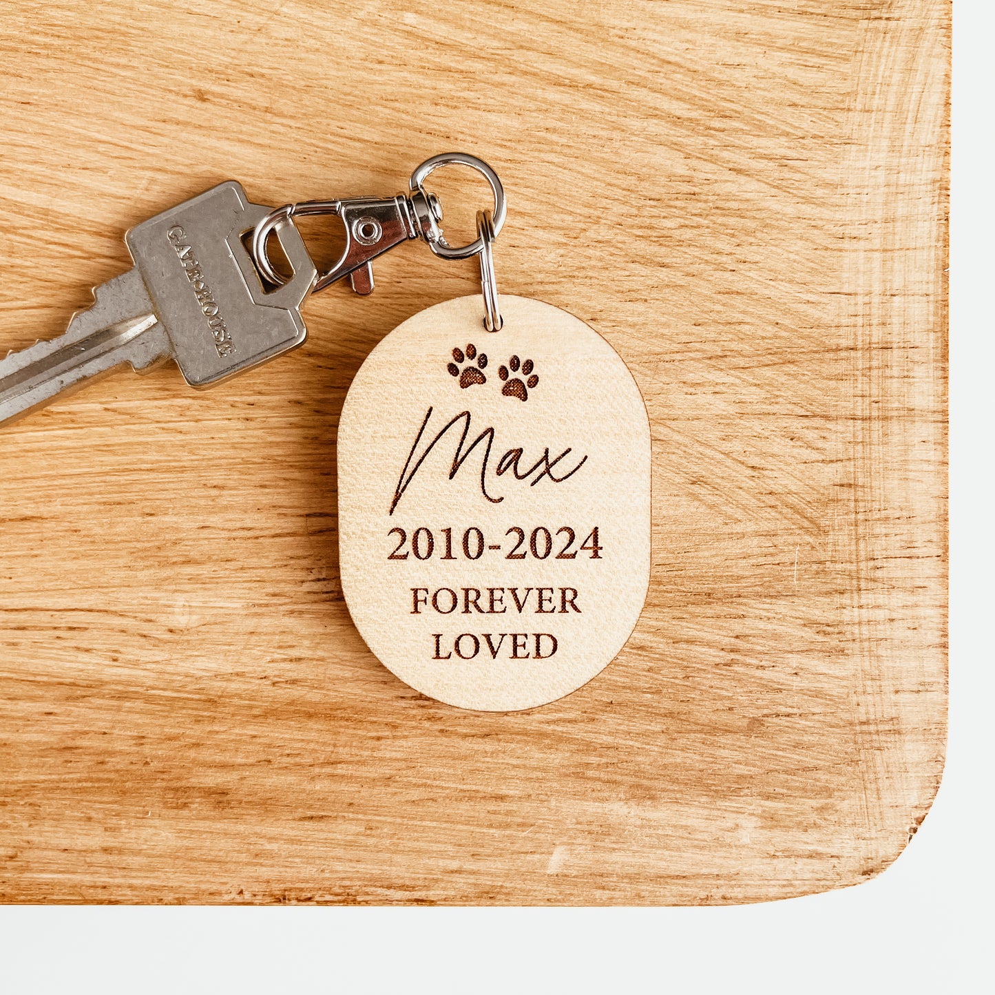Pet Memorial Photo Keychain | Two Quotes