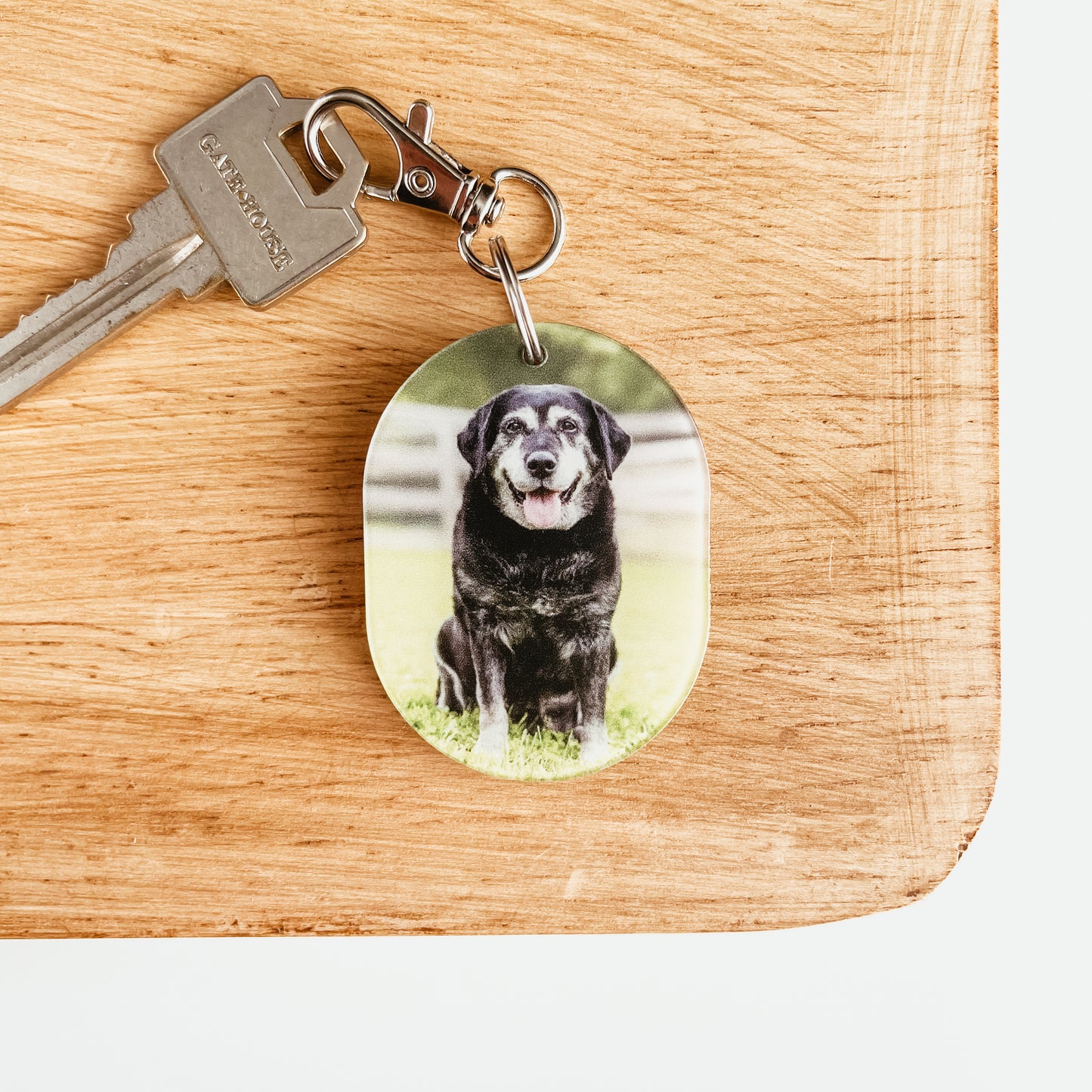 Pet Memorial Photo Keychain | Two Quotes