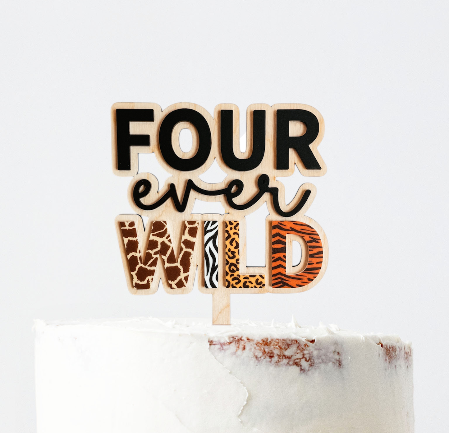 Four Ever Wild Cake Topper