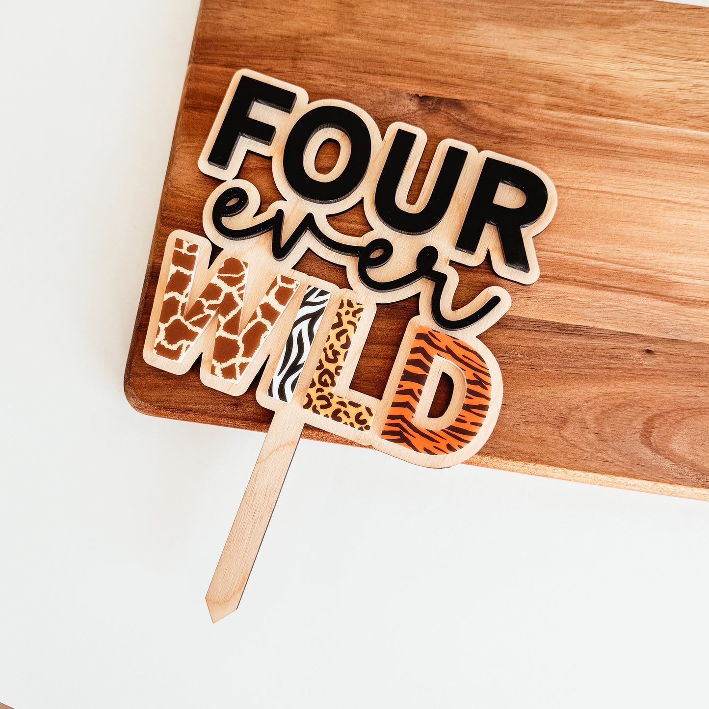 Four Ever Wild Cake Topper