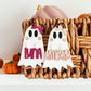 Ghost With Bow Boo Basket Tag