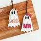 Ghost With Bow Boo Basket Tag