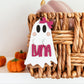 Ghost With Bow Boo Basket Tag