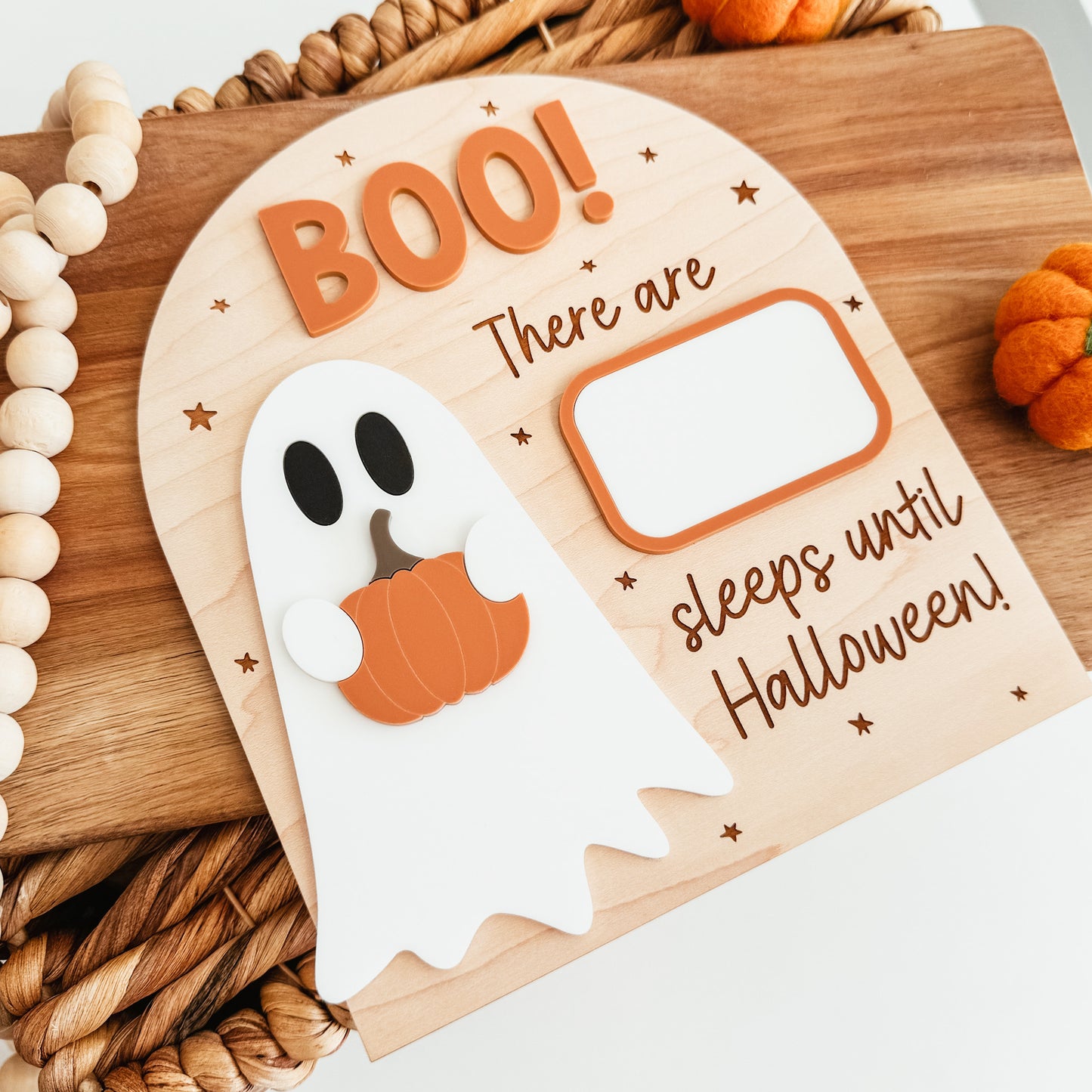 Ghost Halloween Countdown Sign