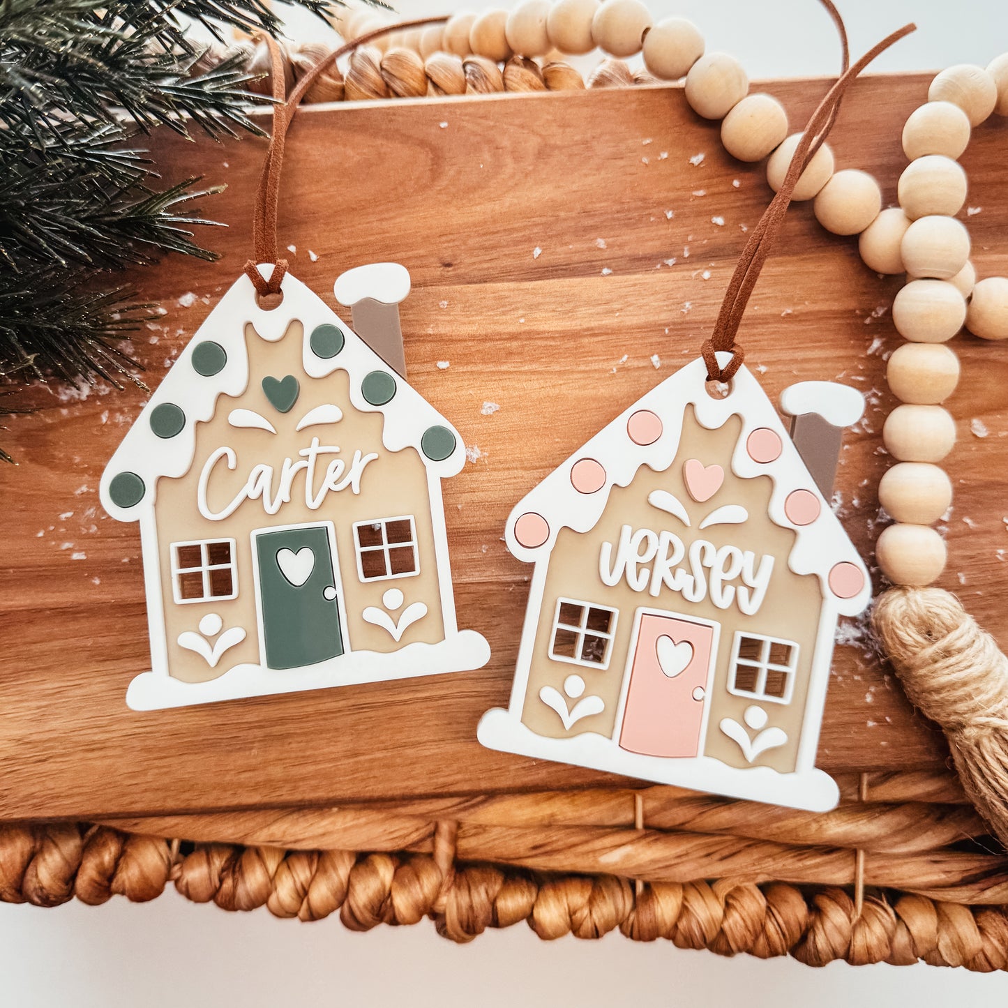 Gingerbread House Stocking Tag Or Ornament