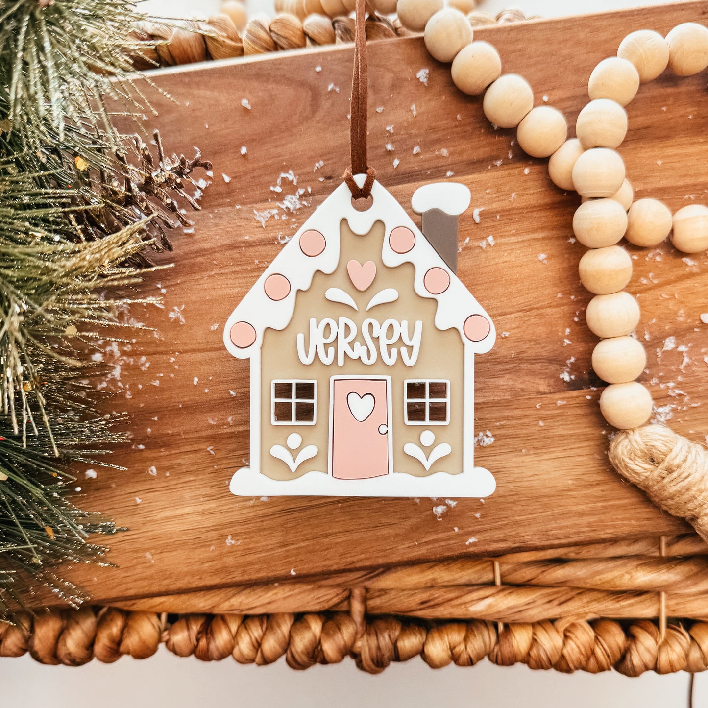 Gingerbread House Stocking Tag Or Ornament