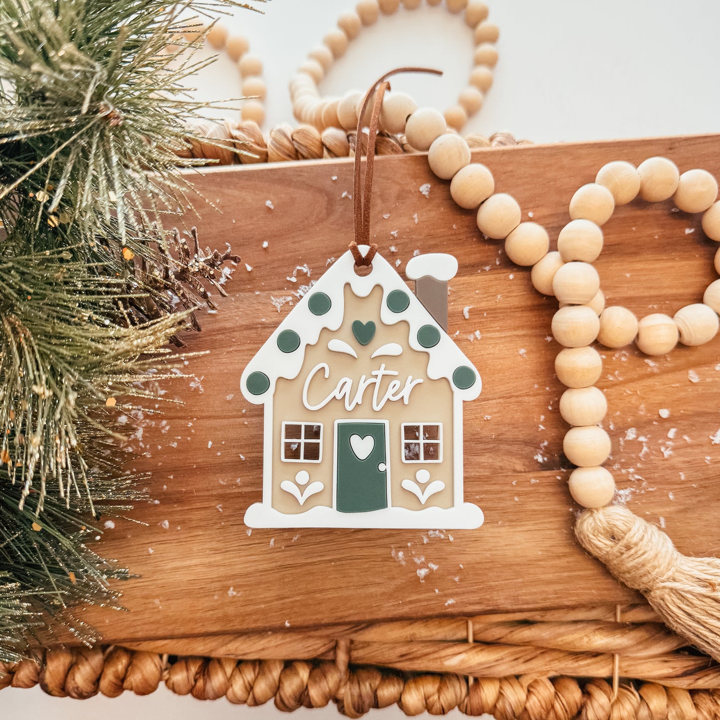 Gingerbread House Stocking Tag Or Ornament