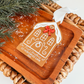 Frosted or Caramel House With Bow New Home Ornament
