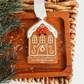 Frosted or Caramel House With Bow New Home Ornament
