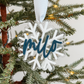 3D Acrylic Snowflake Stocking Tag