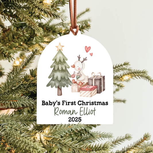 Baby's First Christmas Ornament | Holiday Animal Collection