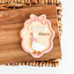 Goose Bow Frame Baby Name Announcement Sign