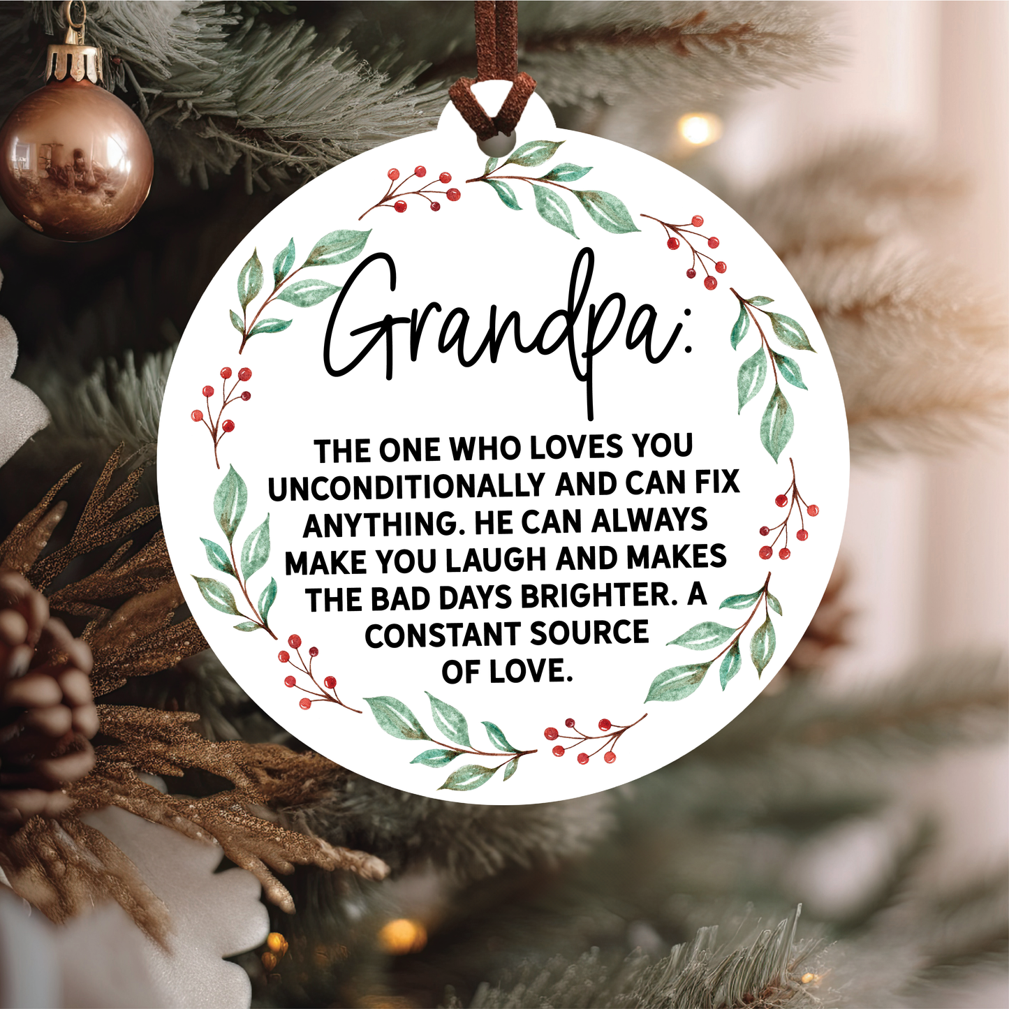 Grandpa Definition Christmas Ornament
