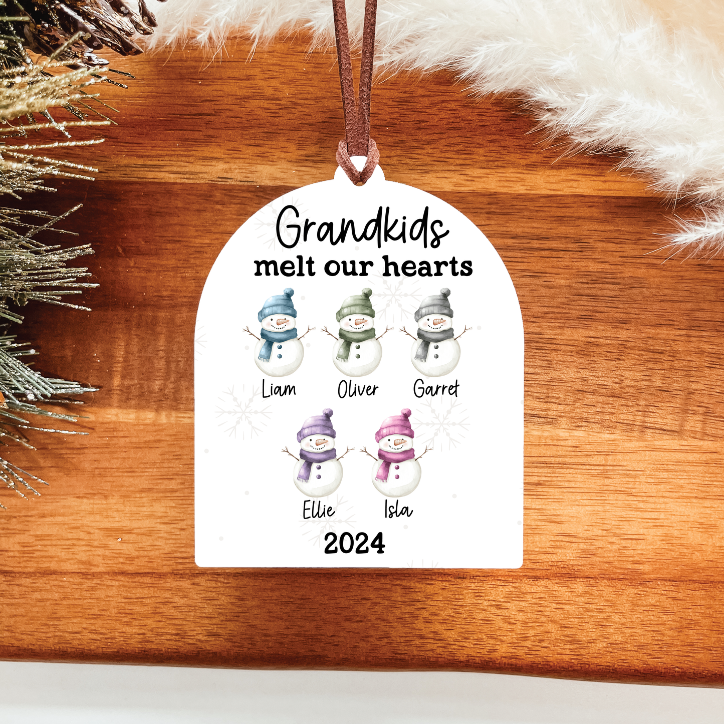 Grandchildren Names Christmas Ornament | Melt Our Hearts