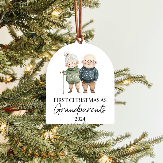 First Christmas As Grandparents Christmas Ornament