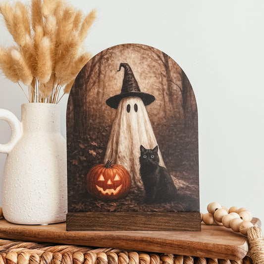 Witchy Ghost Vintage Inspired Mini Arch Sign
