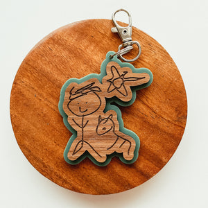 Kid's Handwriting or Drawing Keychain