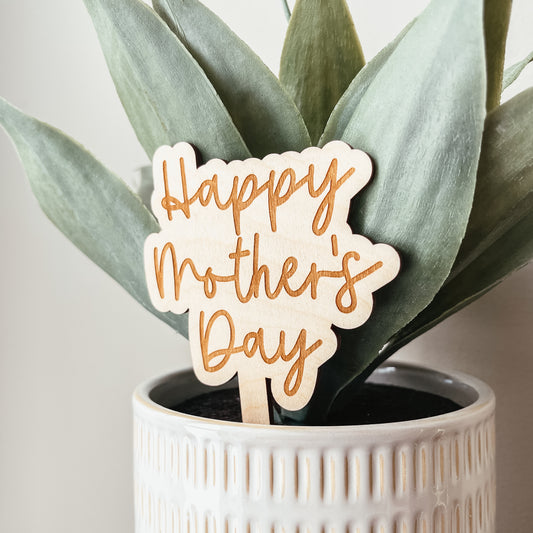 Happy Mother's Day Wooden Plant Stake