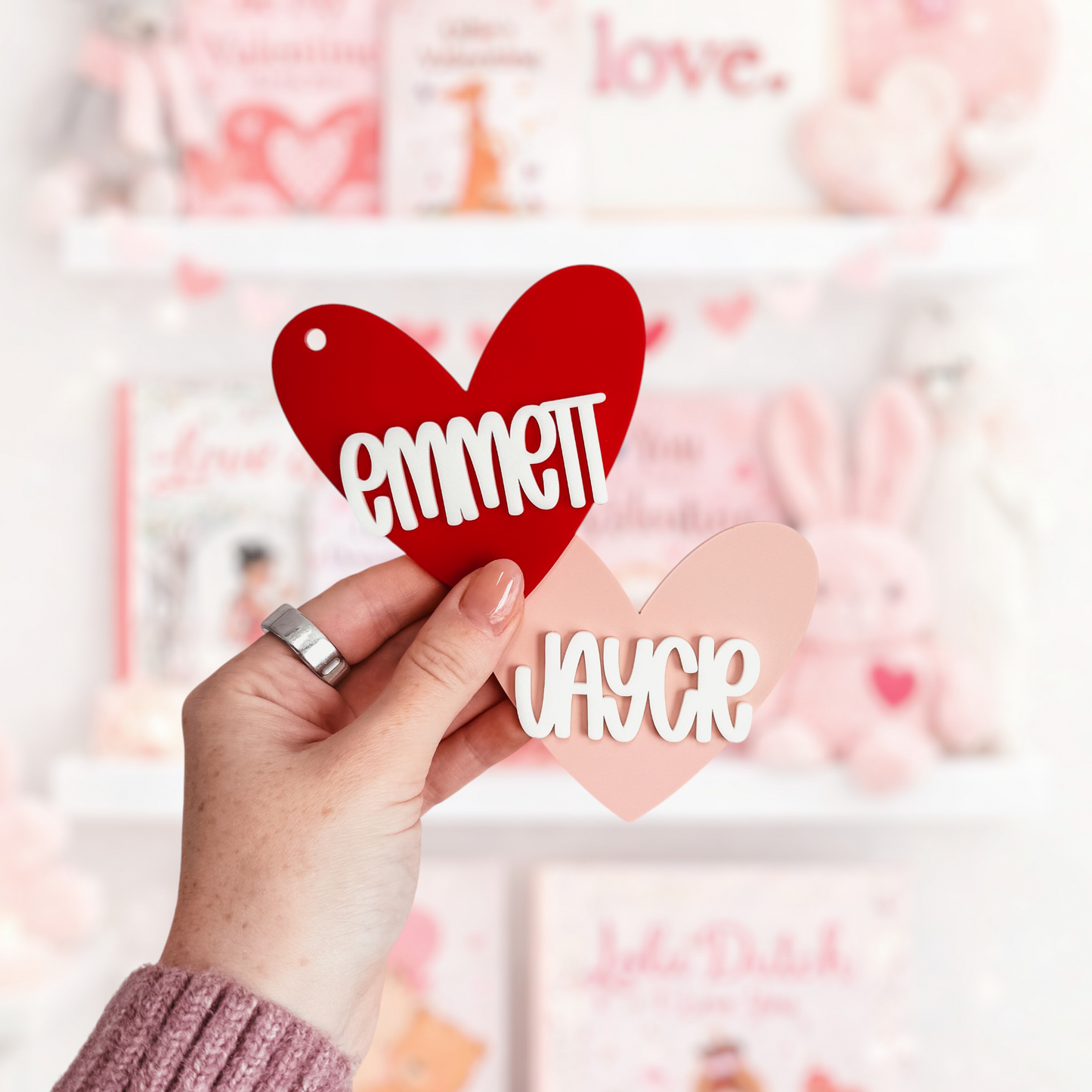 3D Acrylic Heart Tag