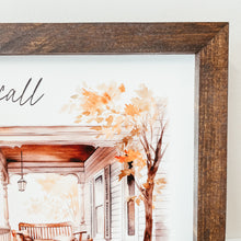 Load image into Gallery viewer, Hello Fall Watercolour Porch Framed Sign