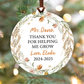 Personalized Teacher Christmas Ornament | Boho Helping Me Grow