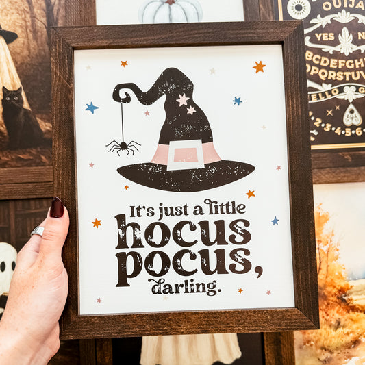 A Little Hocus Pocus Framed Wood Sign