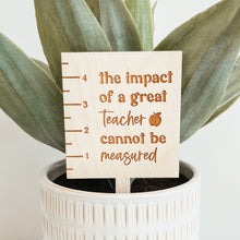 Load image into Gallery viewer, Teacher Ruler Plant Stake