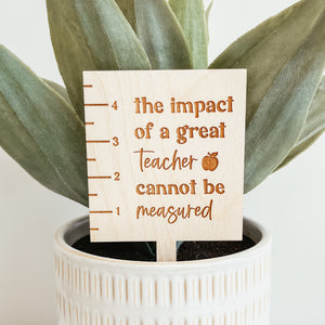 Teacher Ruler Plant Stake