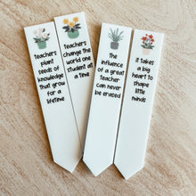Load image into Gallery viewer, Set Of Four Mini Teacher Plant Stakes