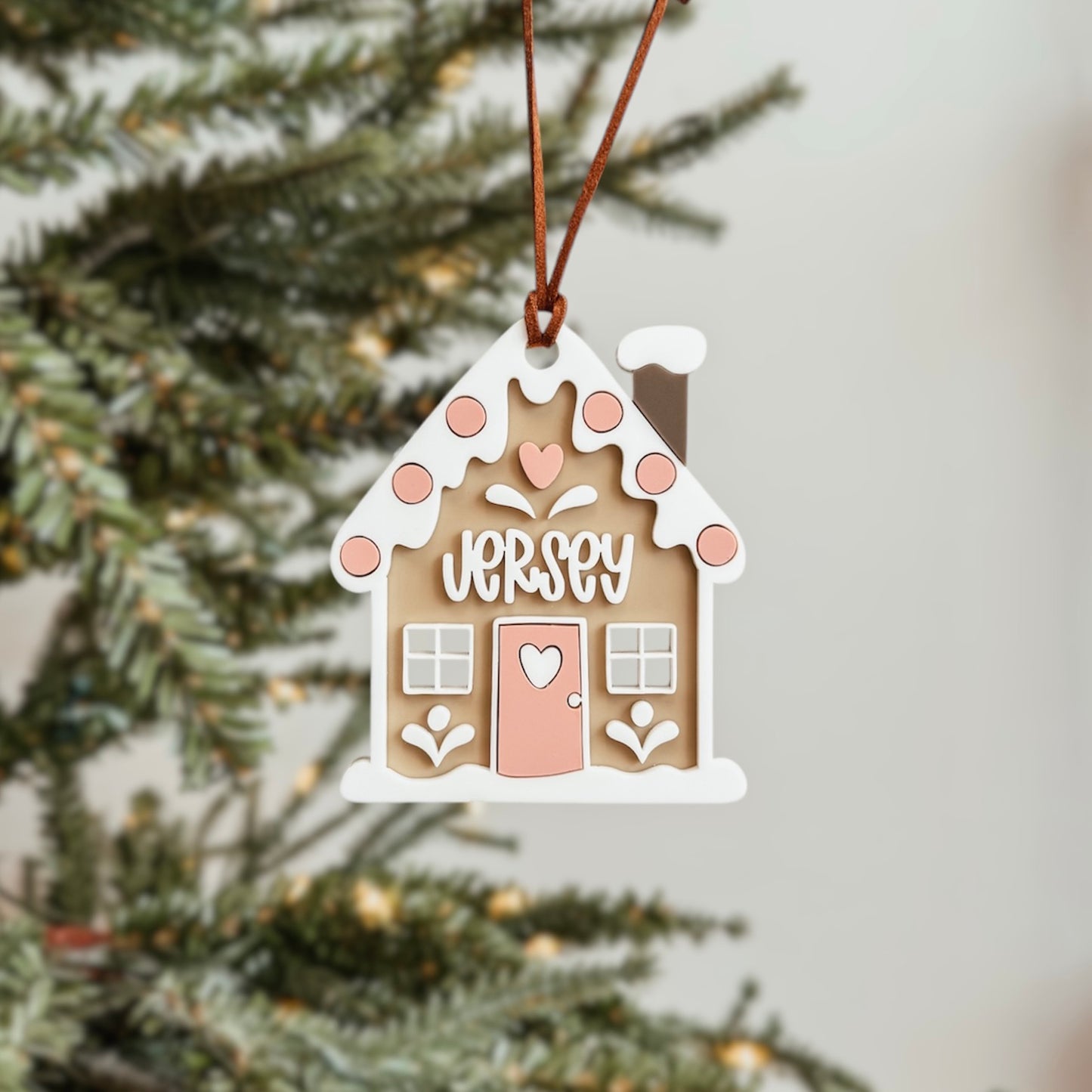 Gingerbread House Stocking Tag Or Ornament