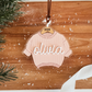 Chunky Cable Knit Sweater Name Ornament