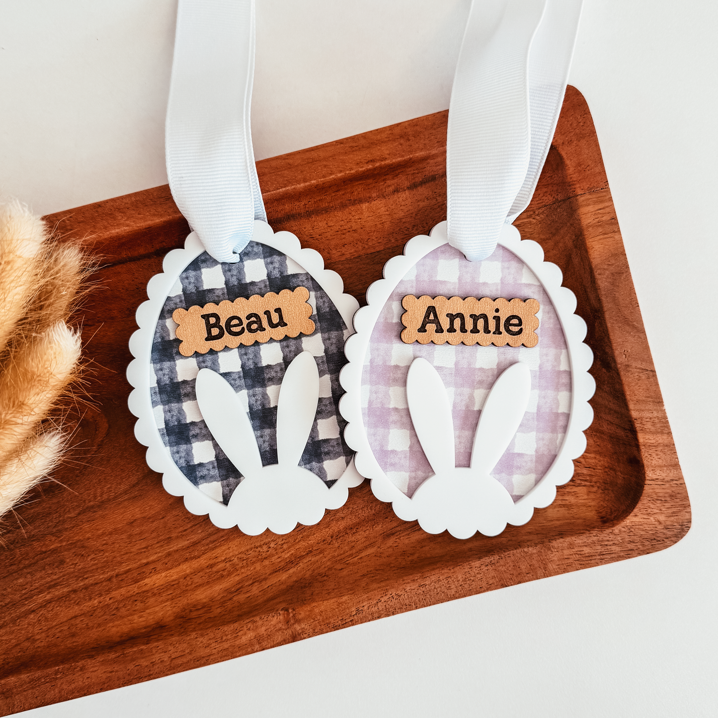 Pattern Egg With Bunny Ears Easter Basket Tag