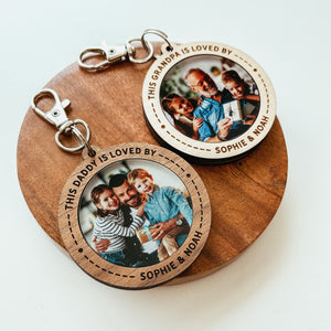 Custom Dad/Grandpa Photo Keychain