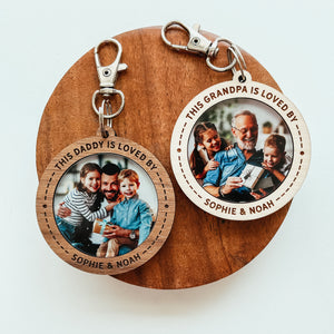 Custom Dad/Grandpa Photo Keychain