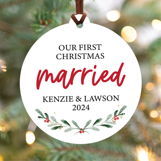 First Christmas Married Ornament