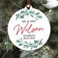 Personalized First Christmas Married Ornament