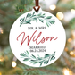 Personalized First Christmas Married Ornament