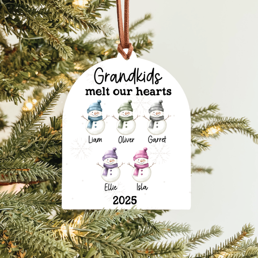 Grandchildren Names Christmas Ornament | Melt Our Hearts