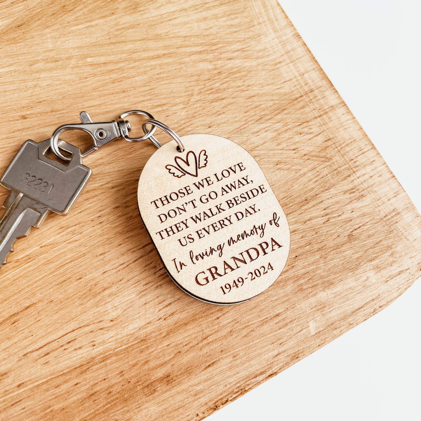 Memorial Photo Keychain