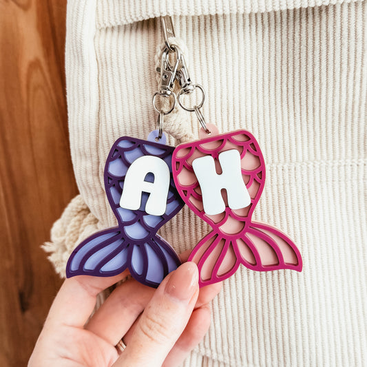 Mermaid Initial Bag Tag
