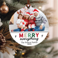 Merry Everything Family Photo Christmas Ornament