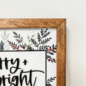 Merry + Bright 3D Sign