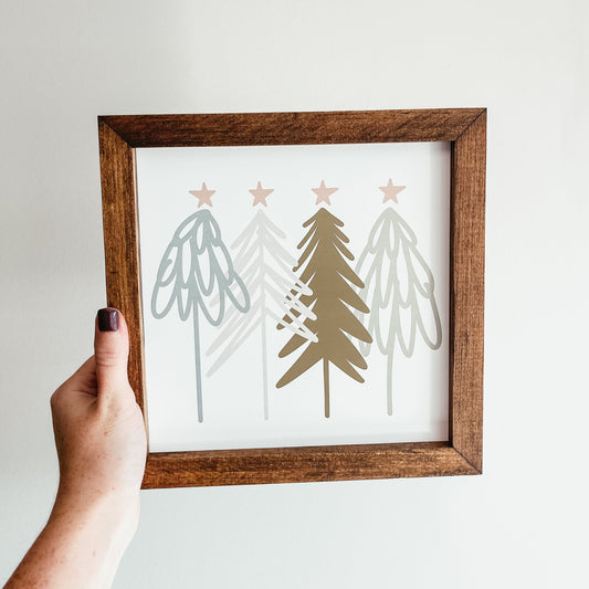 Minimalist Christmas Trees Sign