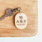 Date and Initials Photo Keychain