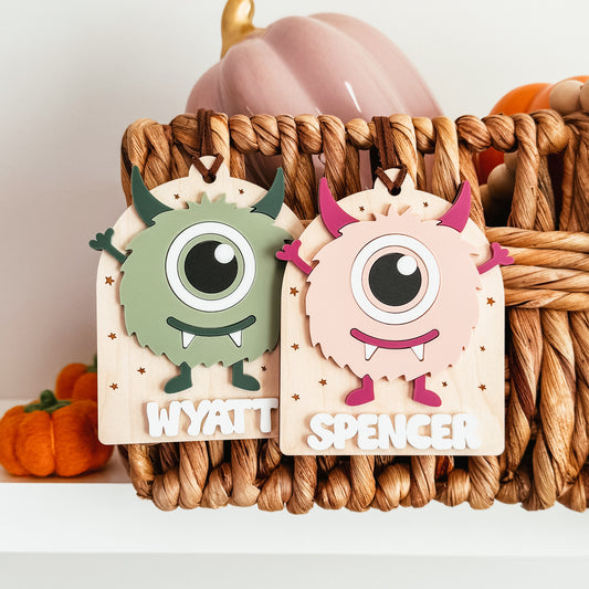 Monster Boo Basket Tag