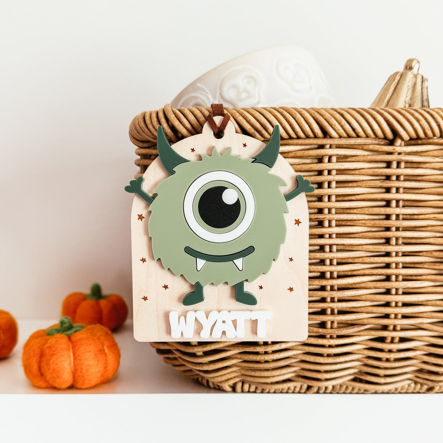 Monster Boo Basket Tag